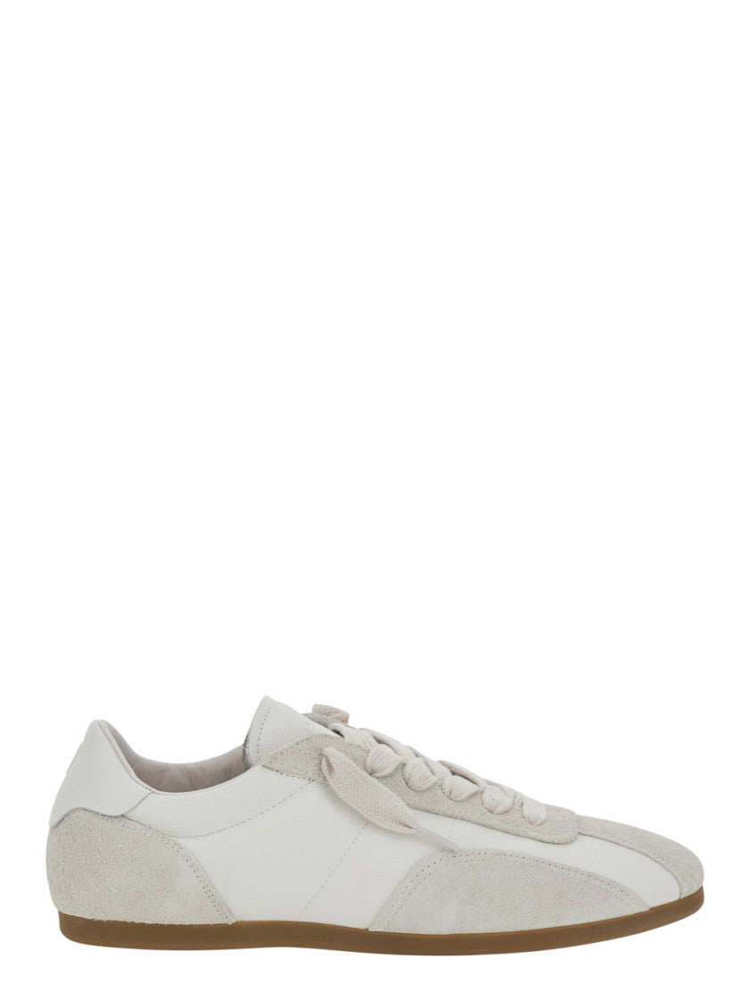 White Lace-up Sneakers 1