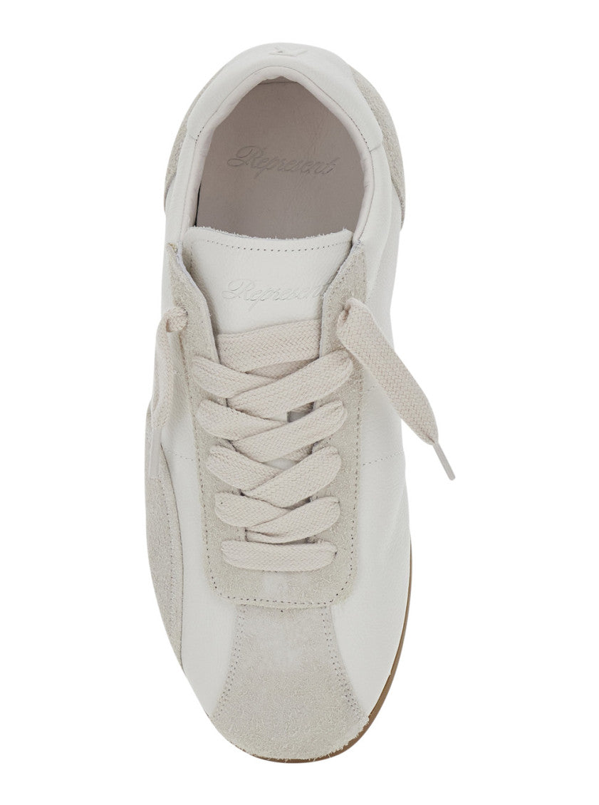 White Lace-up Sneakers 4