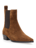Brown Pointed Ankle Boots 1
