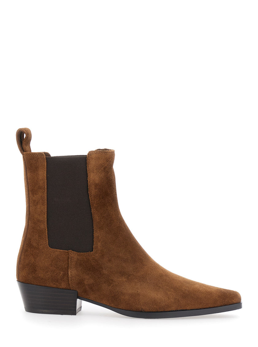 Brown Pointed Ankle Boots 2