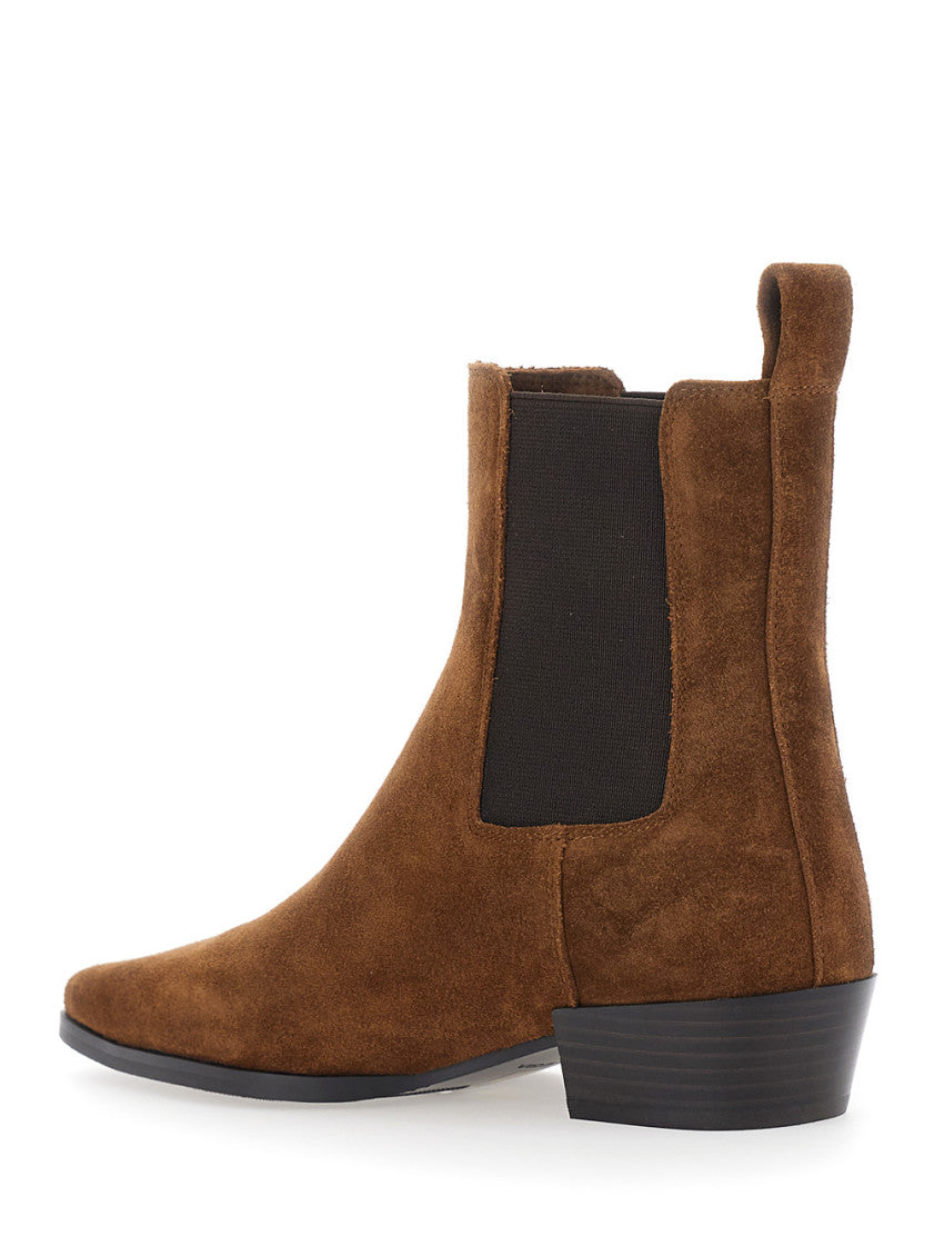 Brown Pointed Ankle Boots 3