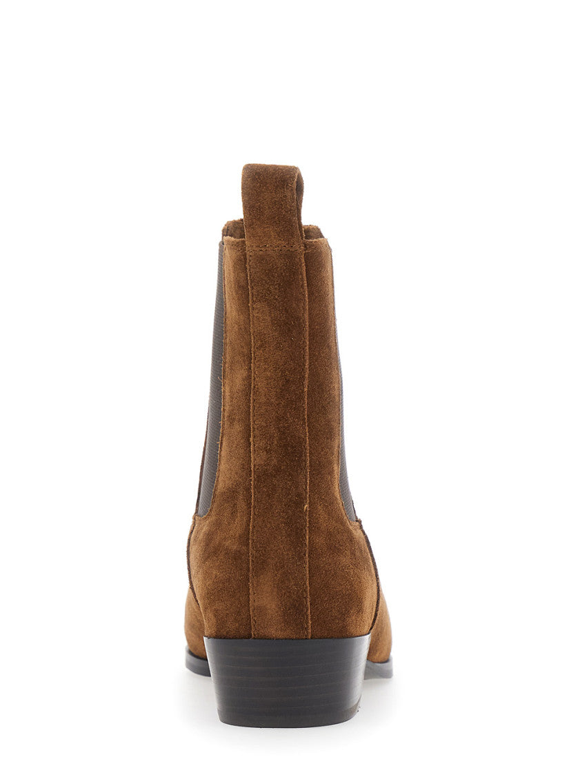 Brown Pointed Ankle Boots 4
