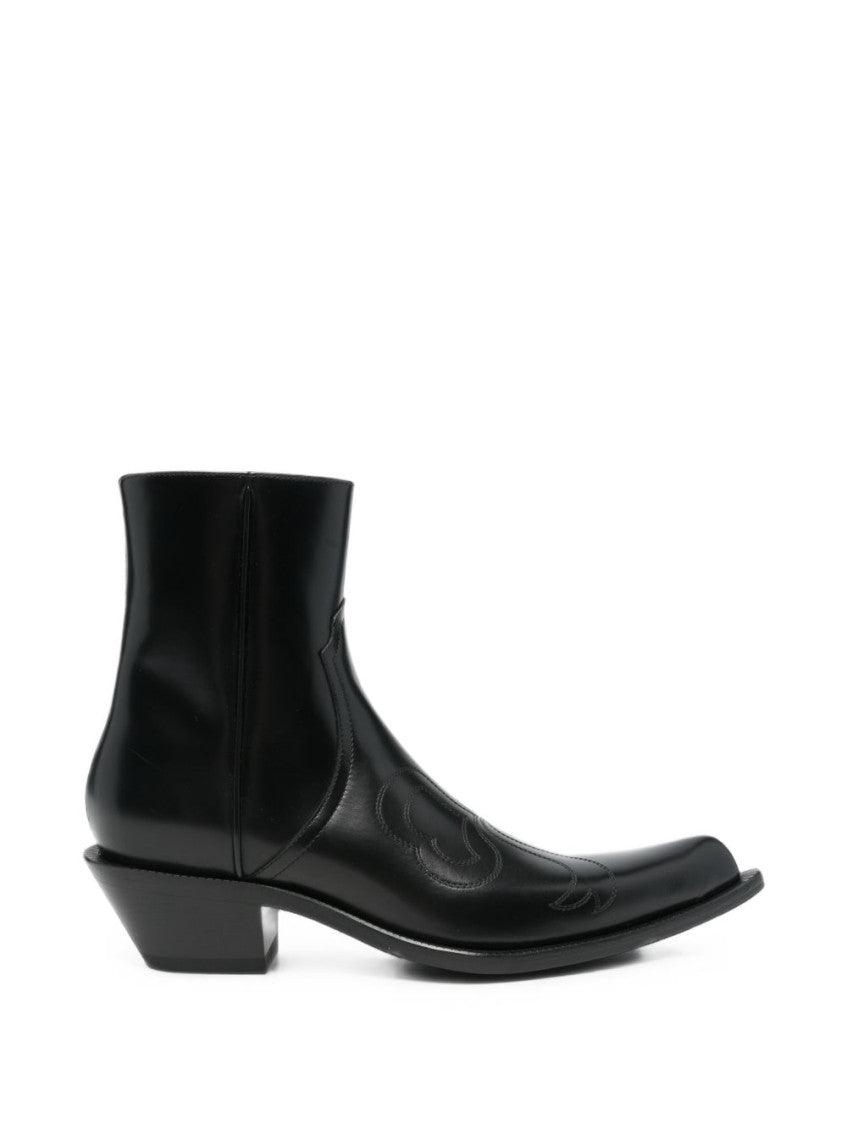 Black Leather Ankle Boots 1