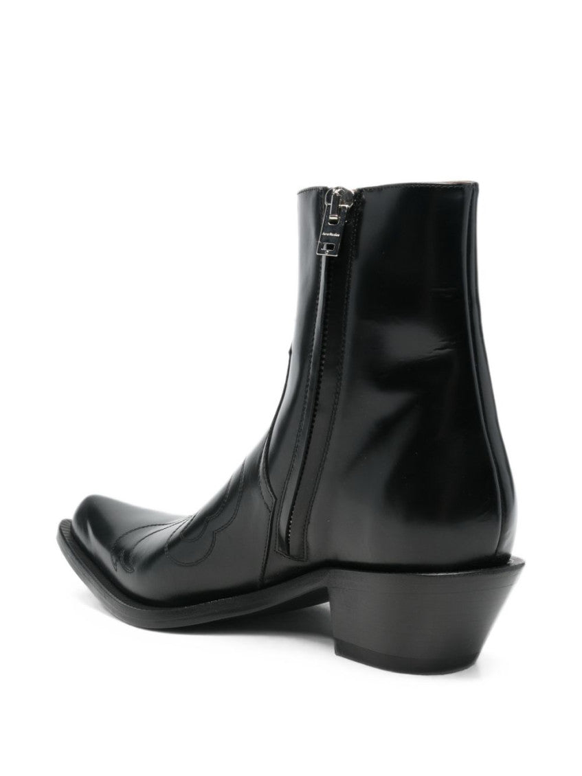 Black Leather Ankle Boots 2