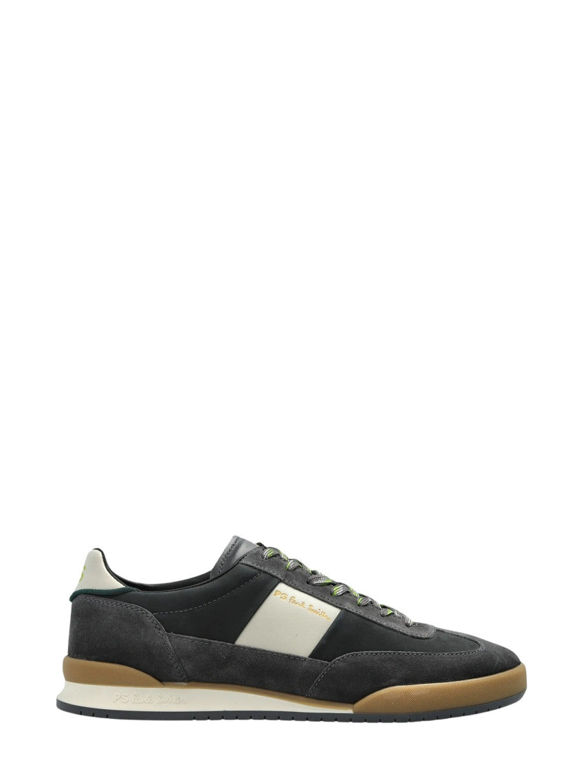Grey Logo Lace-up Sneakers 1