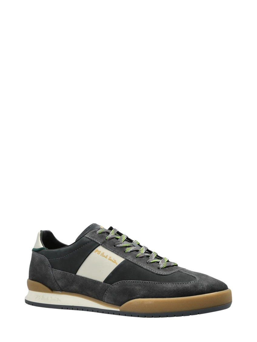 Grey Logo Lace-up Sneakers 2