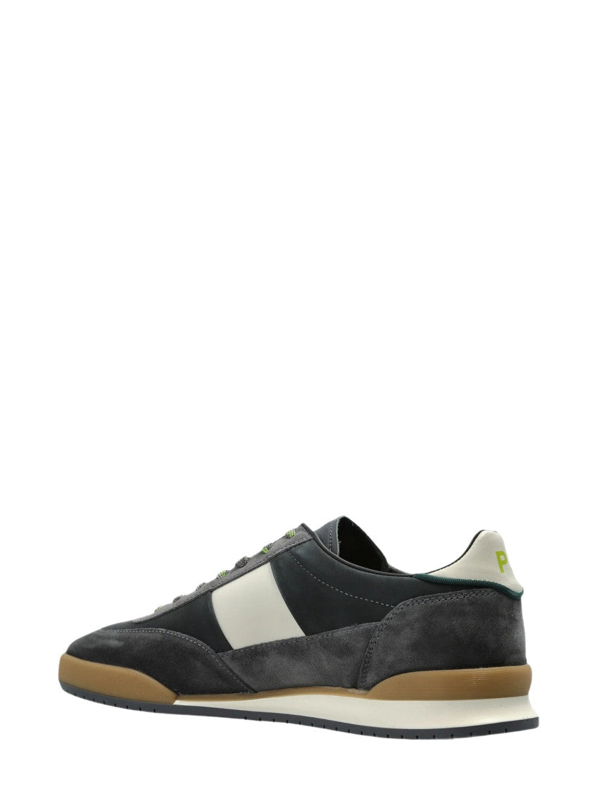 Grey Logo Lace-up Sneakers 4