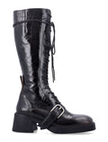 Black High Leather Boots 1