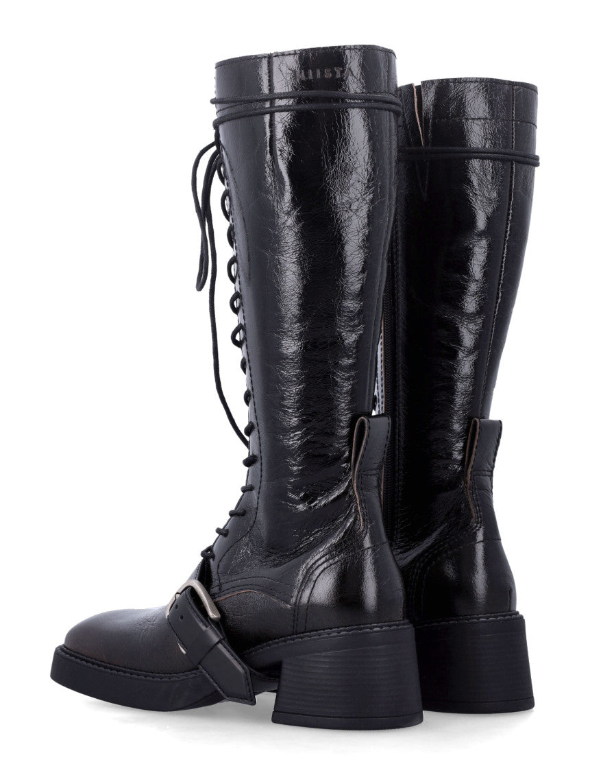 Black High Leather Boots 3