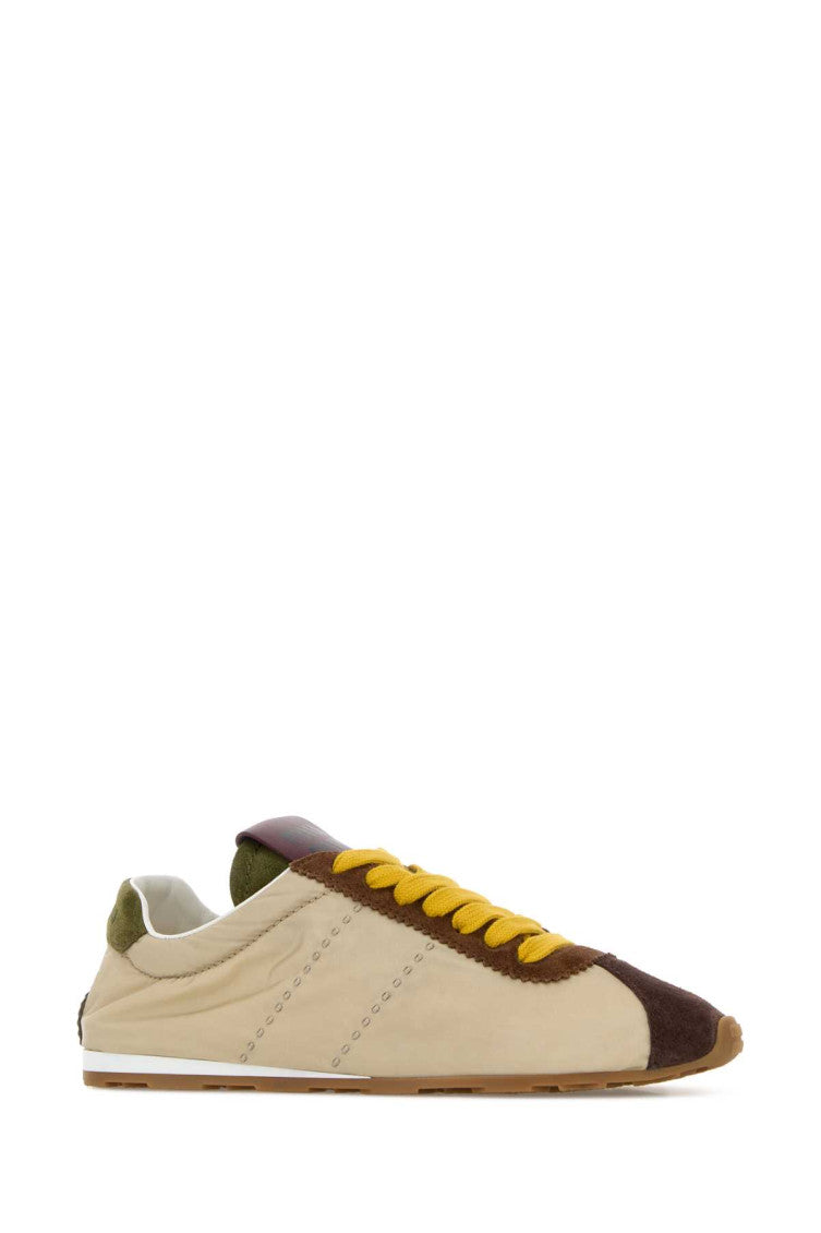 Beige Color Block Sneakers 2