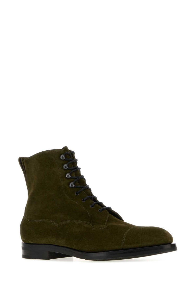 Green Lace-up Galway Boots 2