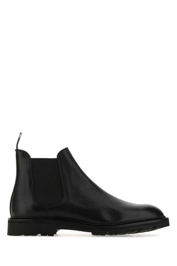 Black Leather Chelsea Boots 1