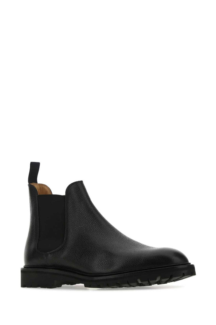 Black Leather Chelsea Boots 2