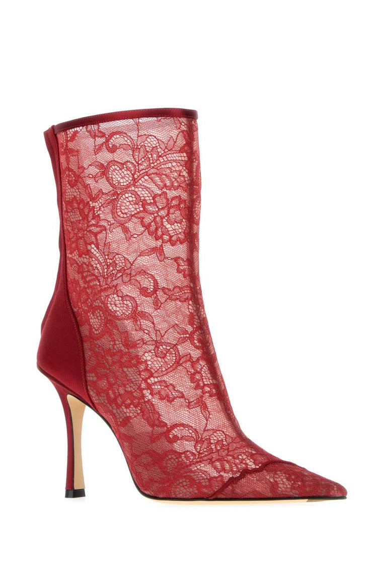 Red Lace Faiz Boots 2