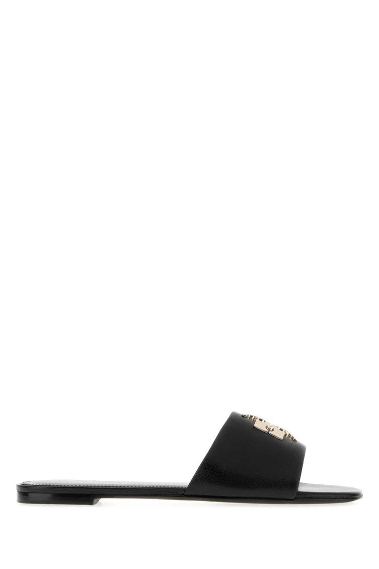 Black Logo Signature Flats 1