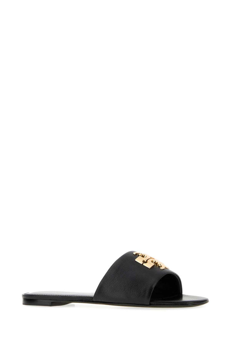 Black Logo Signature Flats 2