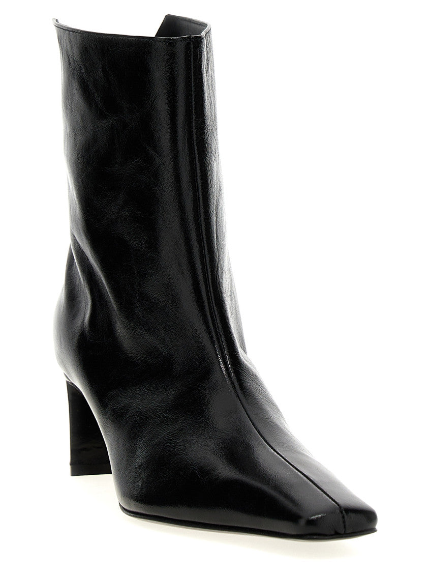 Black Square Toe Boots 2