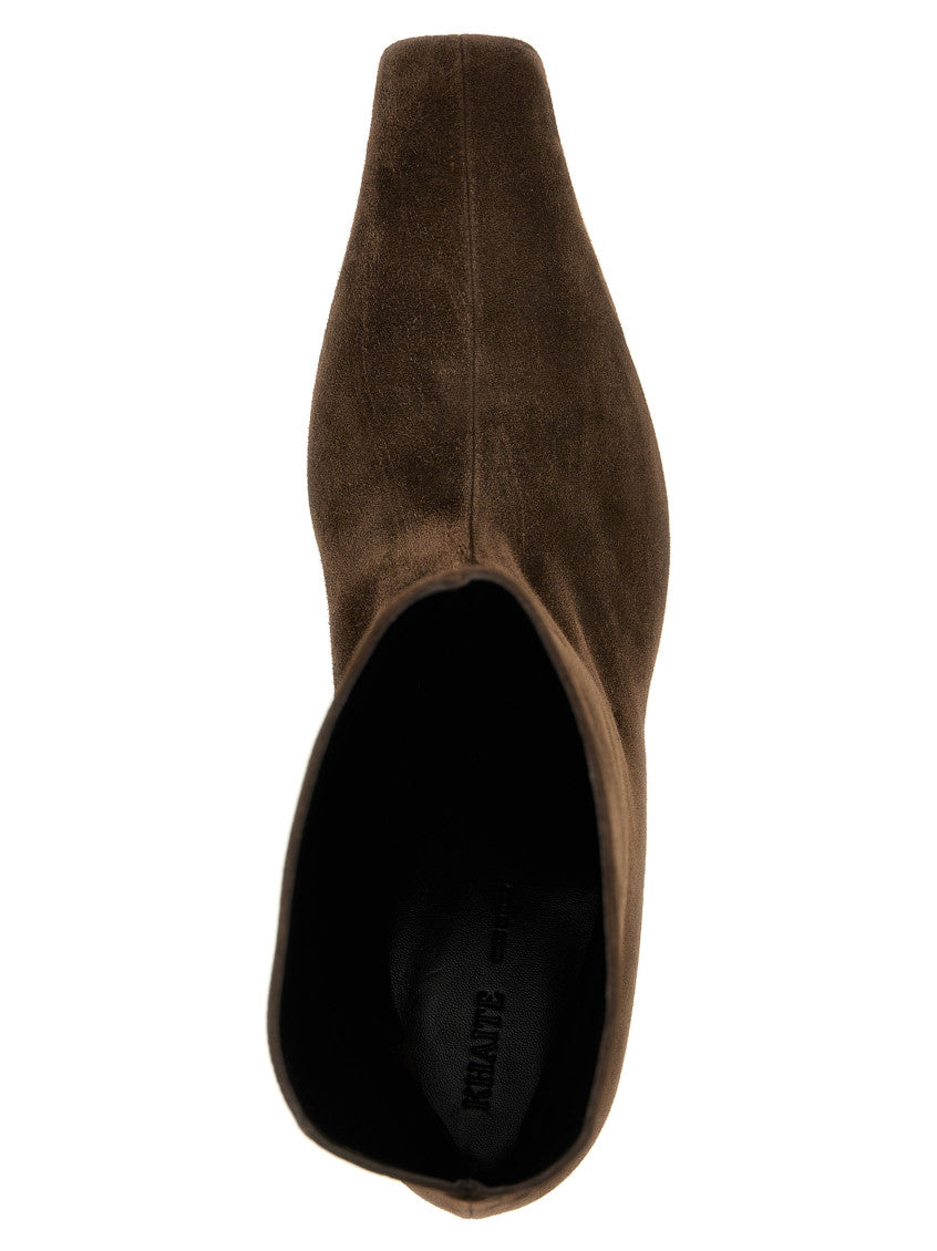 Brown Square Toe Boots 4