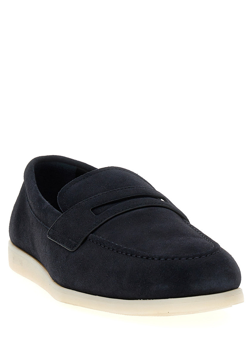 Navy Blue Slip On Loafers 2