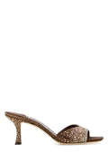 Bronze Open Toe Heels 1