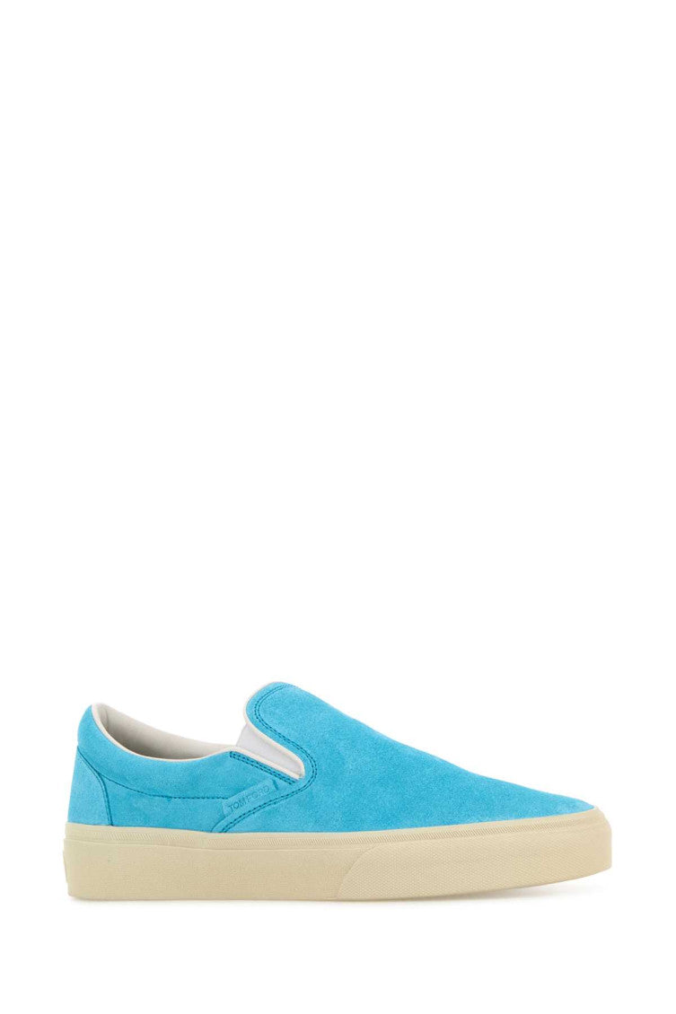 Light Blue Slip On Sneakers 2
