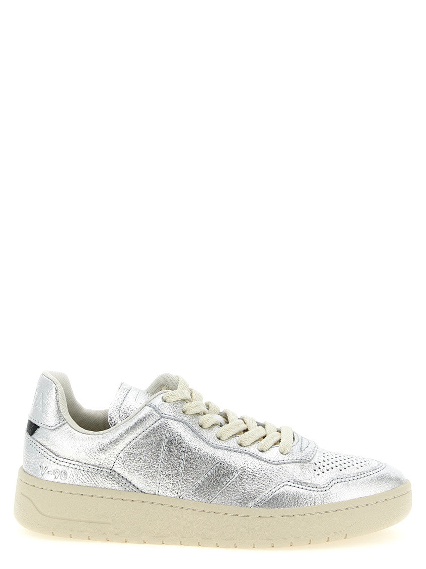 Silver Leather Sneakers 1