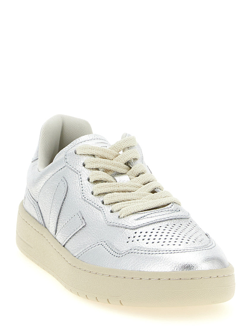 Silver Leather Sneakers 2