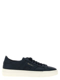 Navy Blue Lace Up Sneakers 1