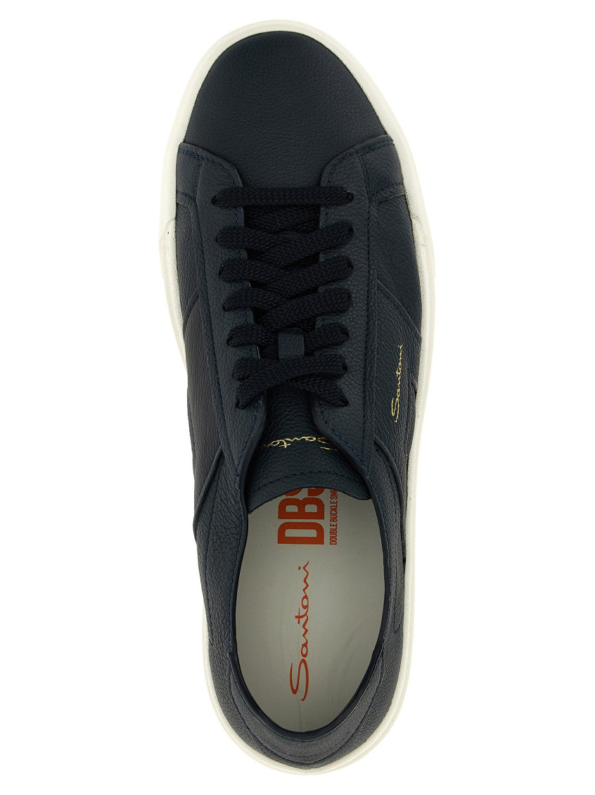 Navy Blue Lace Up Sneakers 4