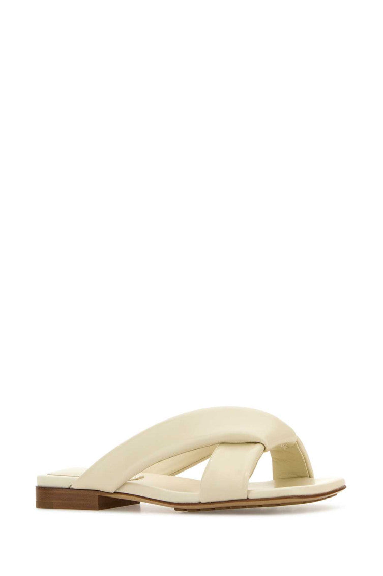 Off White Leather Sandals 2