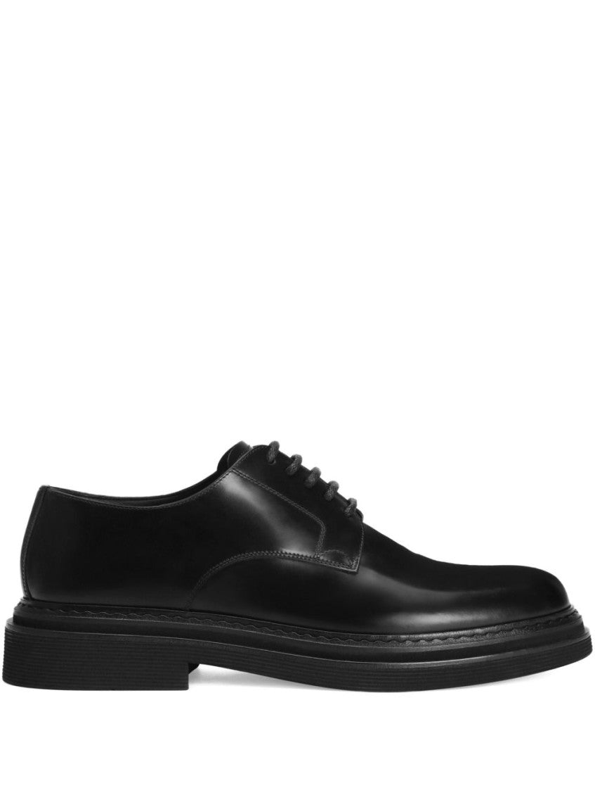 Black Leather Lace Up Shoes 1