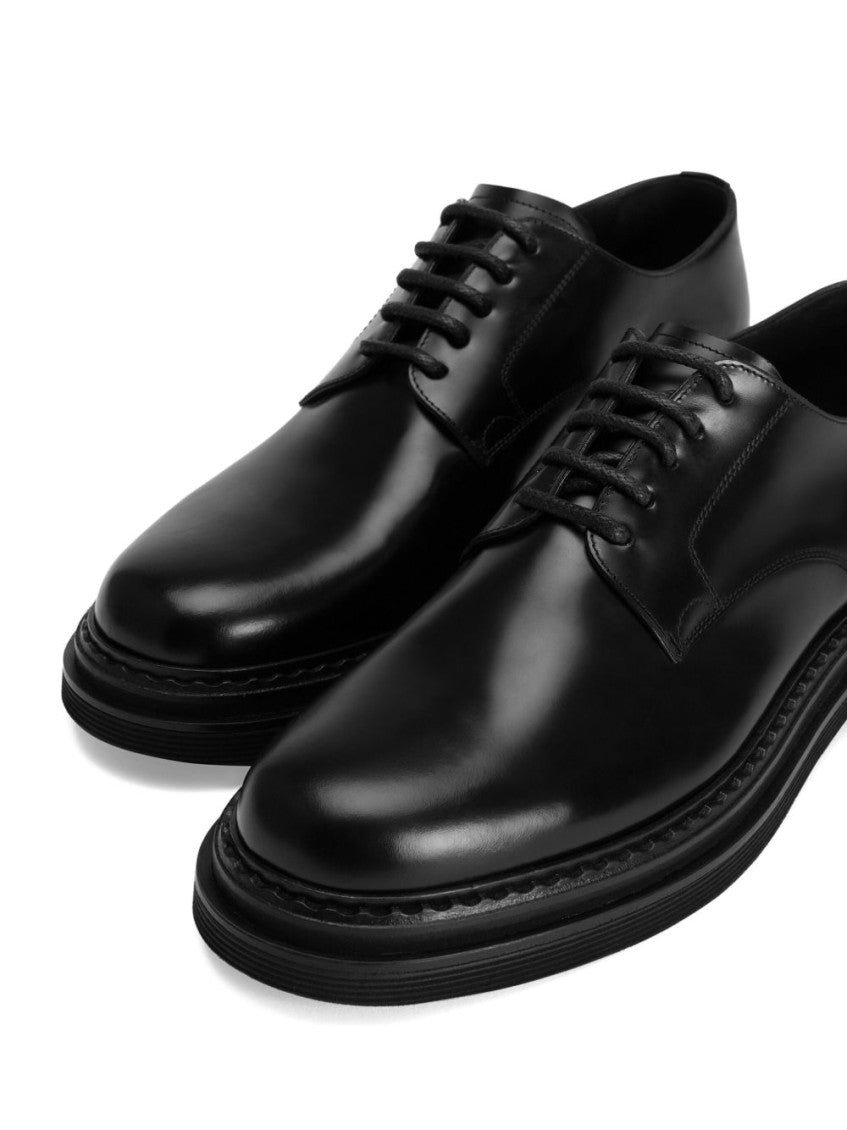 Black Leather Lace Up Shoes 4