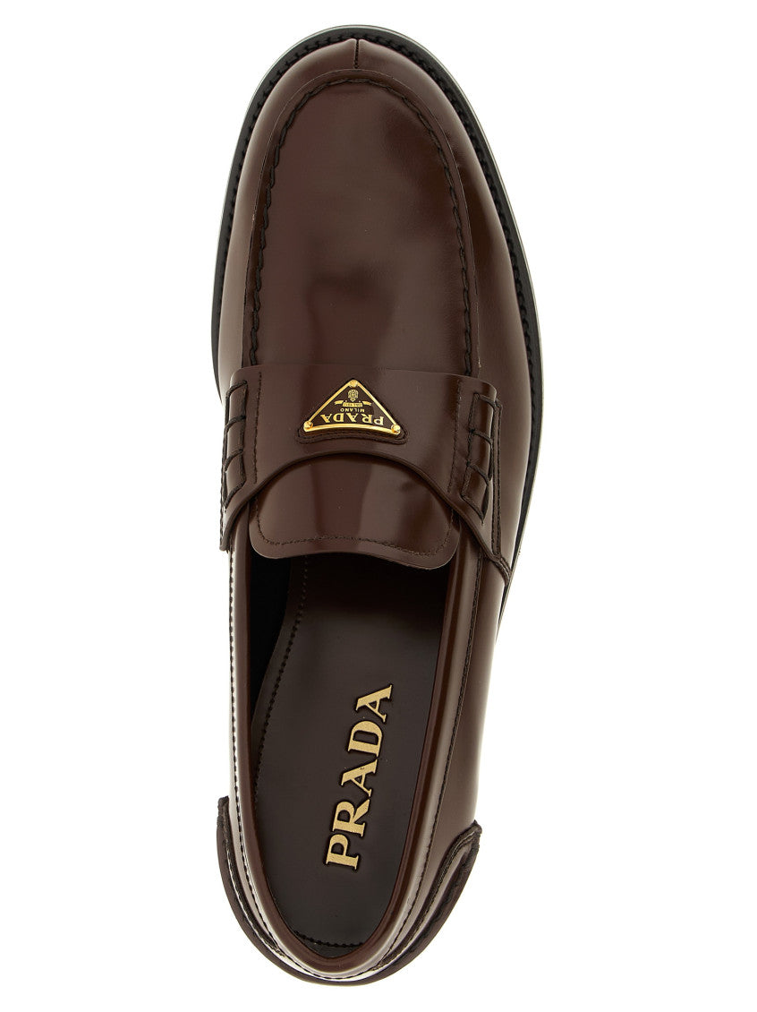 Brown Logo Loafers 4
