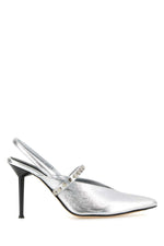 Silver Leather Pumps 1