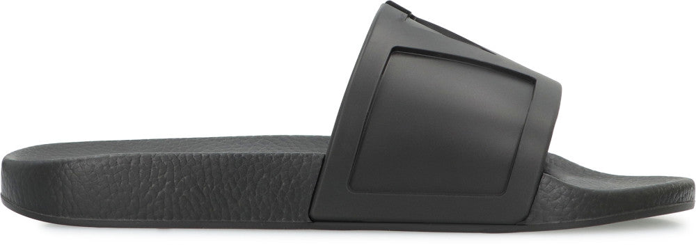 Black Solid Coolside Slides 2