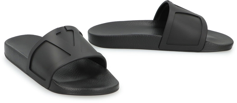 Black Solid Coolside Slides 3