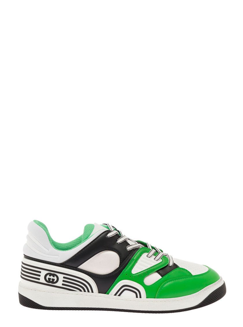 Green Color Block Sneakers 1