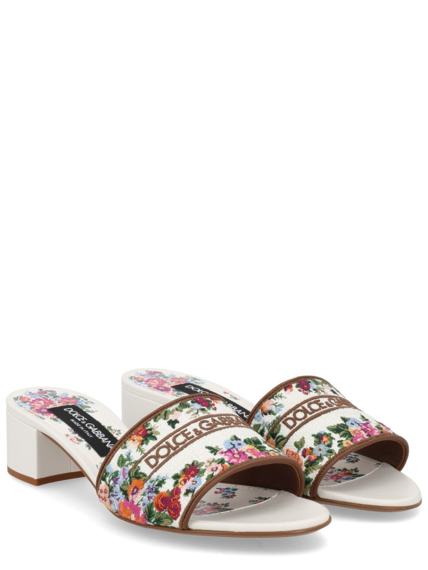 White Embroidered Mules 2