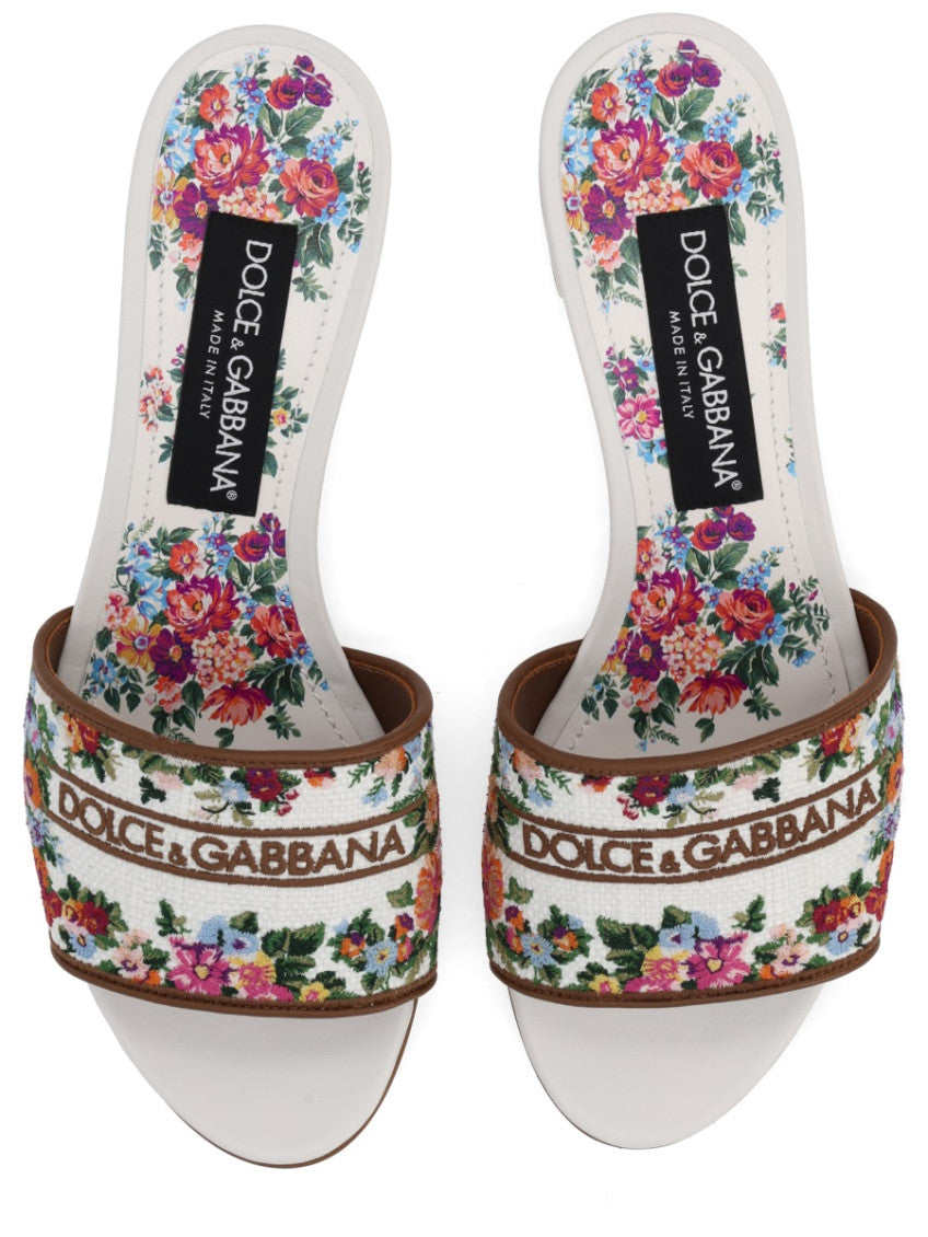 White Embroidered Mules 5