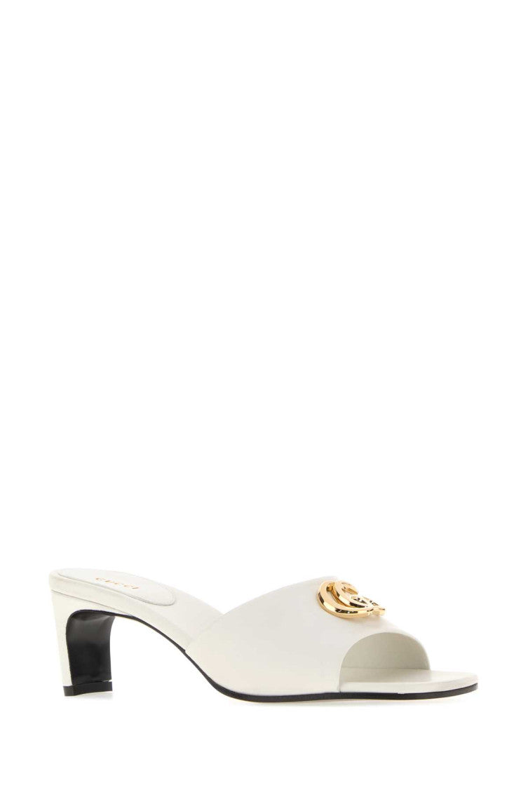 White Solid Bamboo Heels 2
