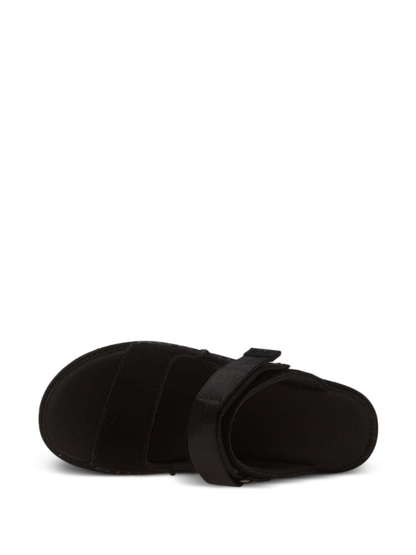Black Solid Goldenstar Sandals 5