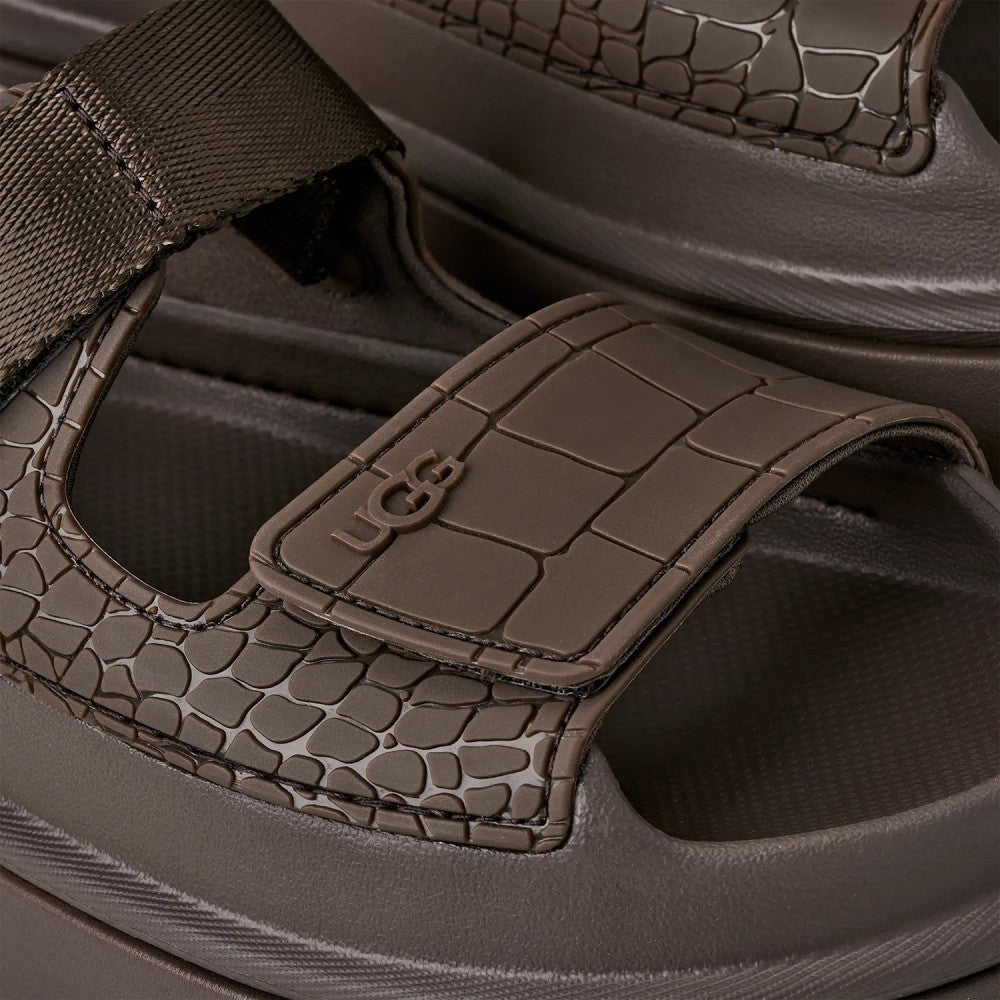 Brown Smoke Textured Sandals 5