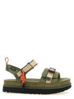 Olive Color Block Sandals 1