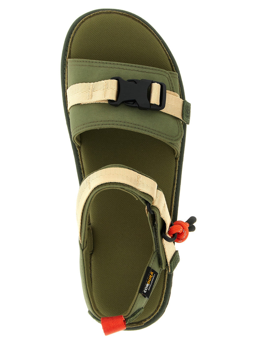 Olive Color Block Sandals 4