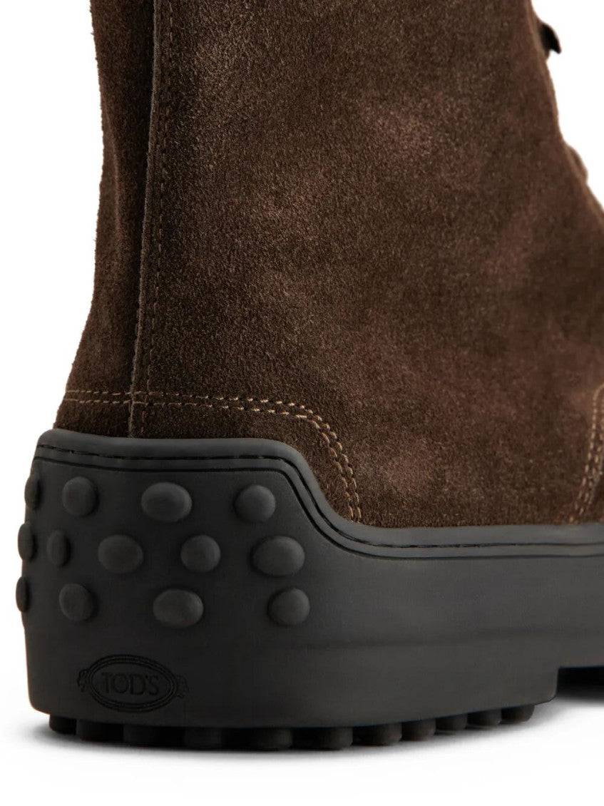Brown Lace Up Boots 5