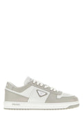 White Two-tone Logo Sneakers 1
