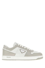 White Two-tone Logo Sneakers 1