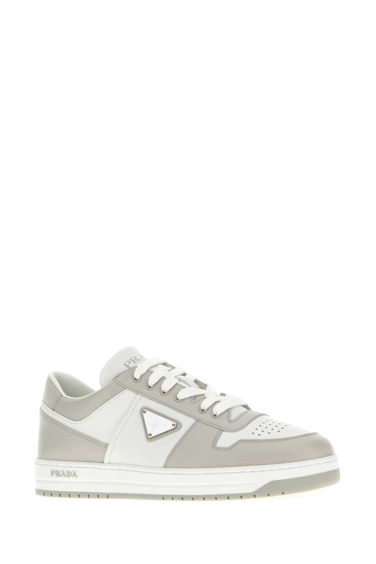 White Two-tone Logo Sneakers 2