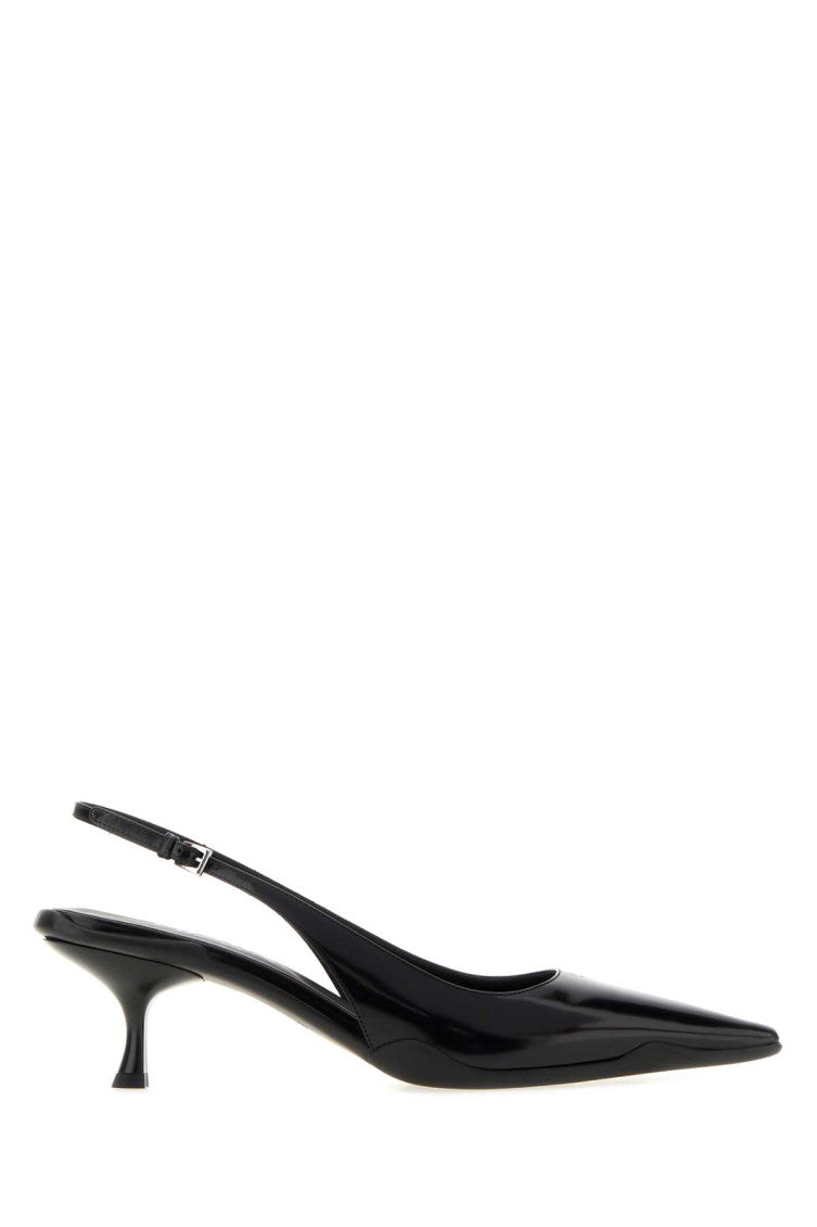 Black Leather Pumps 1