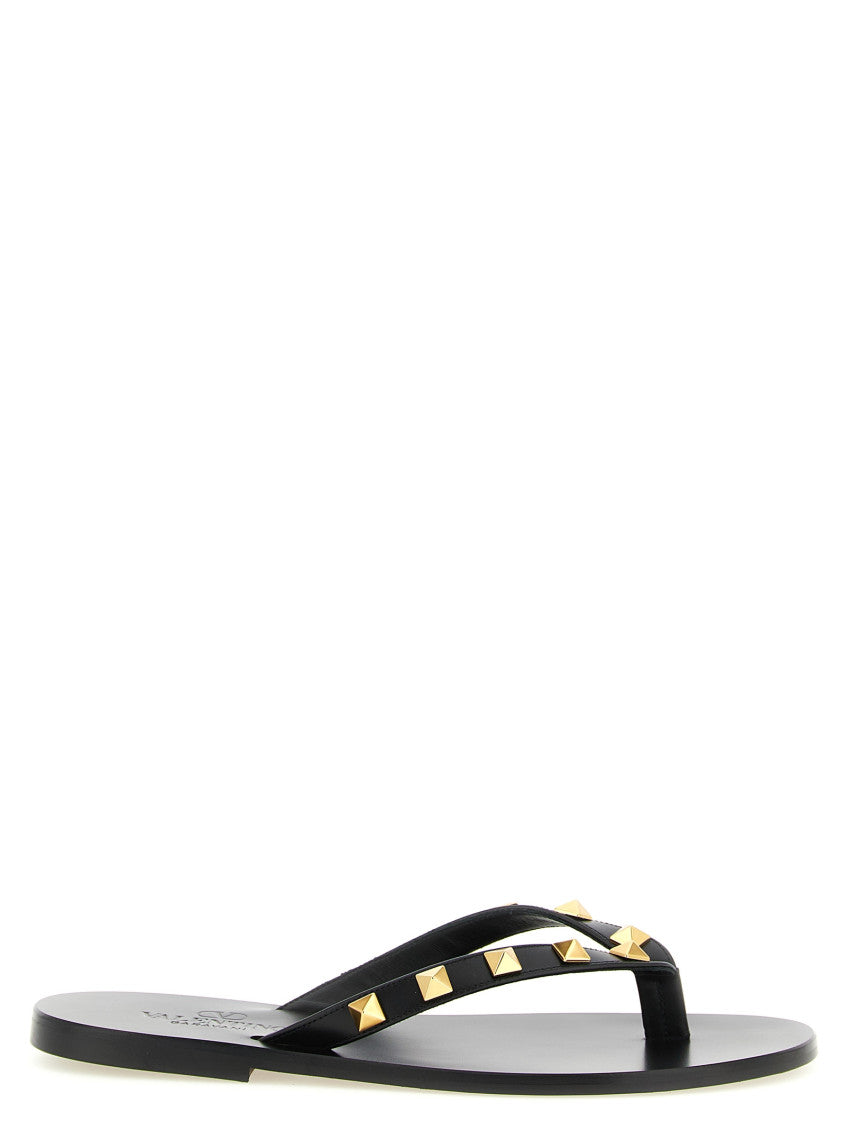 Black Rockstud Slippers 1